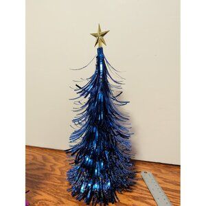 Christmas Tree blue tinsel